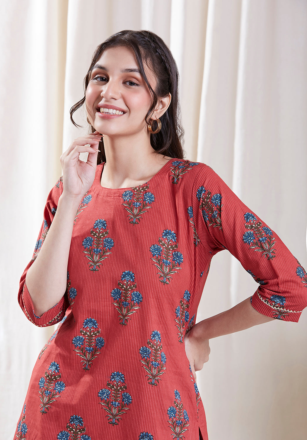 Kavya Pink Kurta set by My Store with Festive wear, Floral Kurta set, Kurta set at Kamakhyaa for sustainable fashion