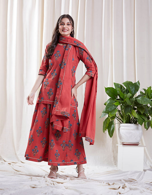 Kavya Pink Kurta set by My Store with Festive wear, Floral Kurta set, Kurta set at Kamakhyaa for sustainable fashion