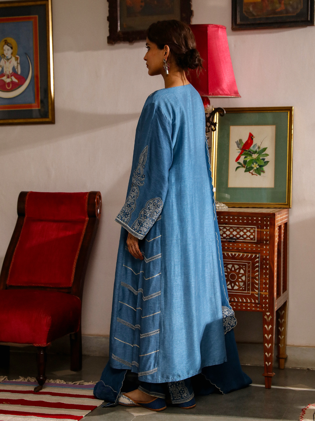 Mirza Kurta Set by RoohbyRidhimaa with Large, Medium, Small, X-Large, X-Small at Kamakhyaa for sustainable fashion