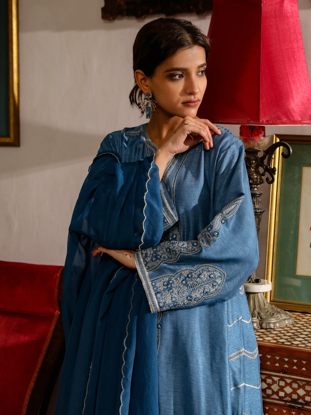 Mirza Kurta Set by RoohbyRidhimaa with Large, Medium, Small, X-Large, X-Small at Kamakhyaa for sustainable fashion