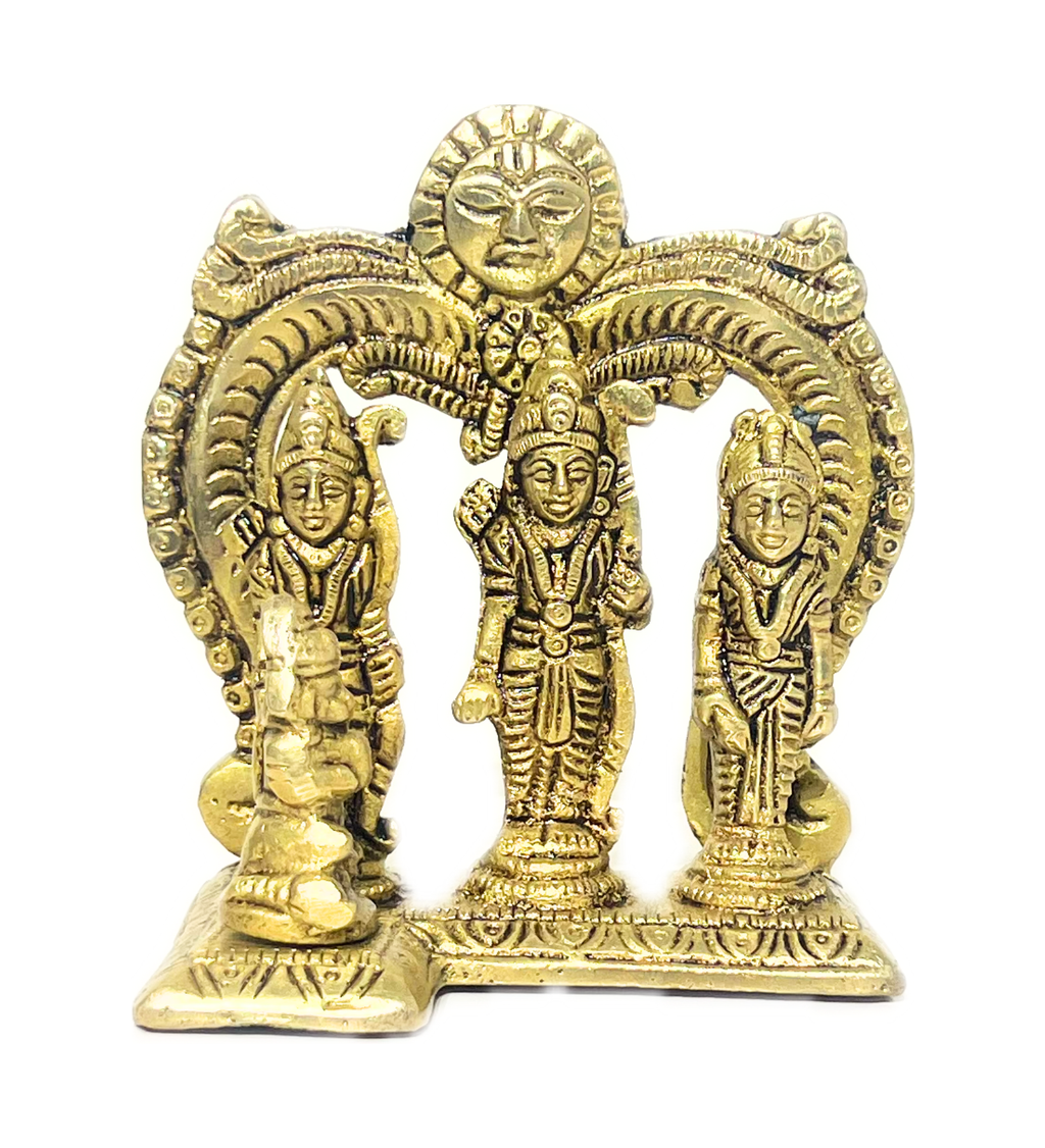 Ramdarbar Idol Set 100% Pure Brass-Antique Finish by Aetherea World with God at Kamakhyaa for sustainable fashion