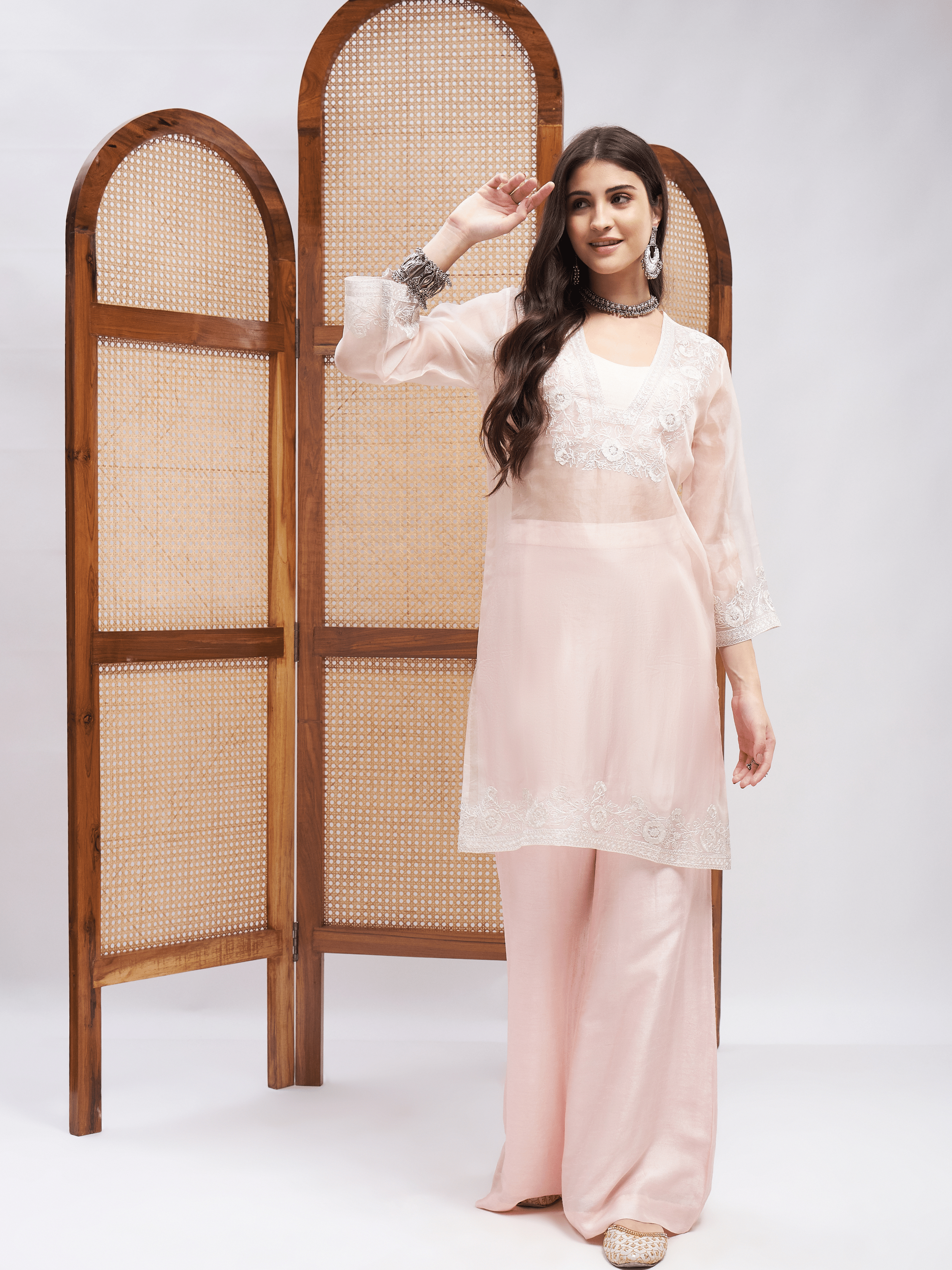 Mahjabeen Kurta Set by RoohbyRidhimaa with Large, Medium, Small, X-Large, X-Small at Kamakhyaa for sustainable fashion
