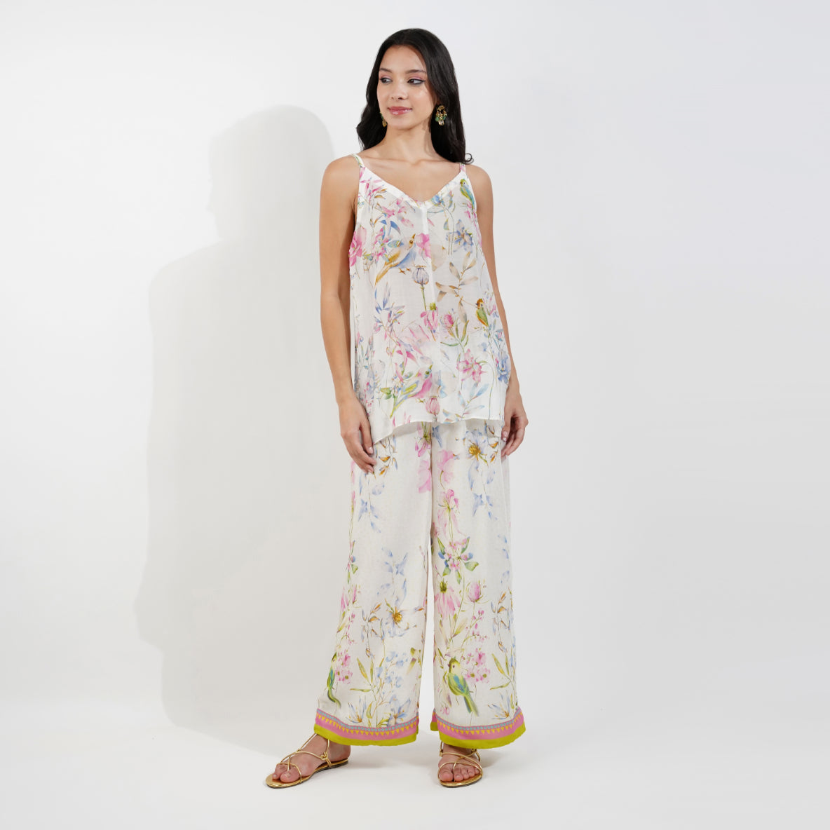 Summer floral Top set by devyanimehrotra.com with CO-ORD SETS, SHIRT SET, TOP SET at Kamakhyaa for sustainable fashion