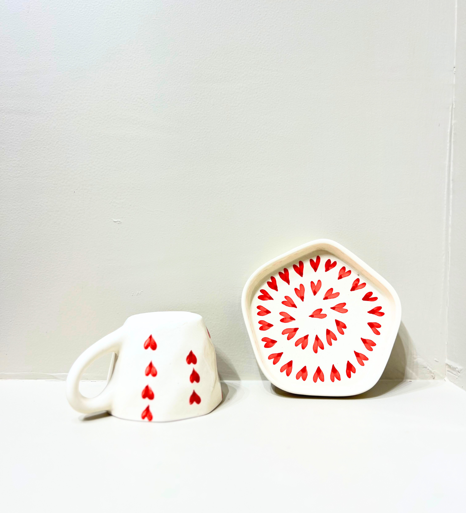 Love Brew – Handcrafted Ceramic Mug & Plate Set by Aetherea World with at Kamakhyaa for sustainable fashion