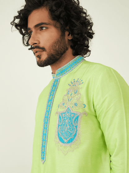 Parvez Kurta Set by RoohbyRidhimaa with Qala By RoohbyRidhimaa at Kamakhyaa for sustainable fashion