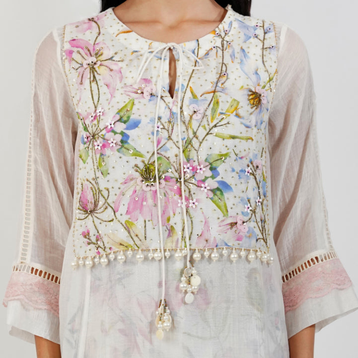 Summer floral Top set by devyanimehrotra.com with CO-ORD SETS, SHIRT SET, TOP SET at Kamakhyaa for sustainable fashion