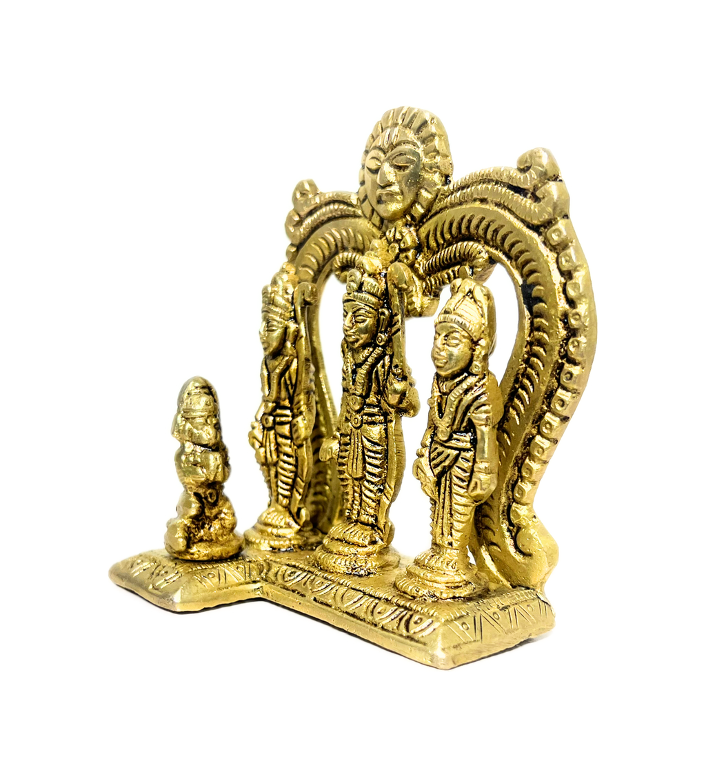 Ramdarbar Idol Set 100% Pure Brass-Antique Finish by Aetherea World with God at Kamakhyaa for sustainable fashion