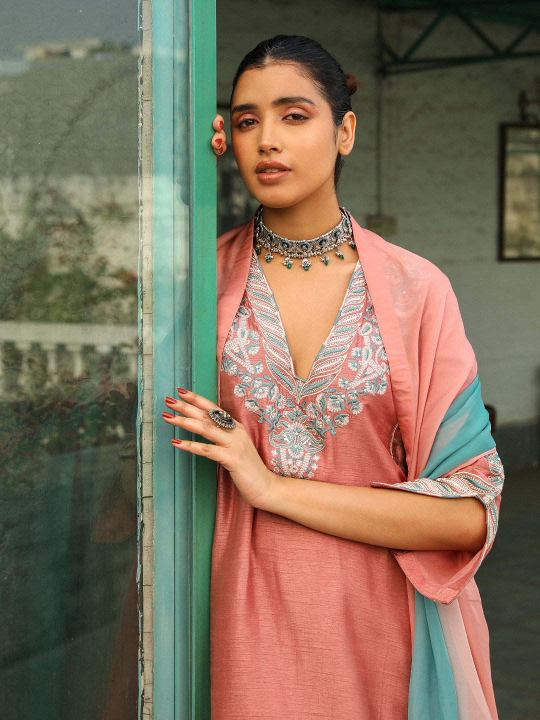 Raheen Kurta Set by RoohbyRidhimaa with Large, Medium, Small, X-Large, X-Small at Kamakhyaa for sustainable fashion