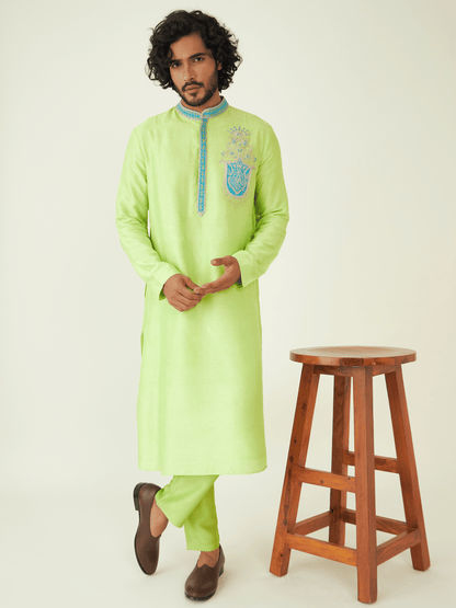 Parvez Kurta Set by RoohbyRidhimaa with Qala By RoohbyRidhimaa at Kamakhyaa for sustainable fashion