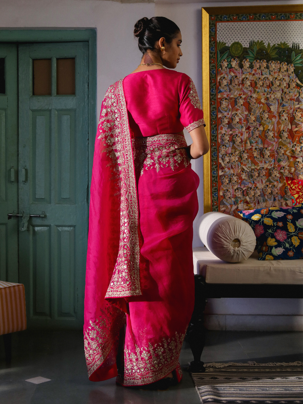 Mohini Saree Set by RoohbyRidhimaa with Large, Medium, Small, X-Large, X-Small at Kamakhyaa for sustainable fashion