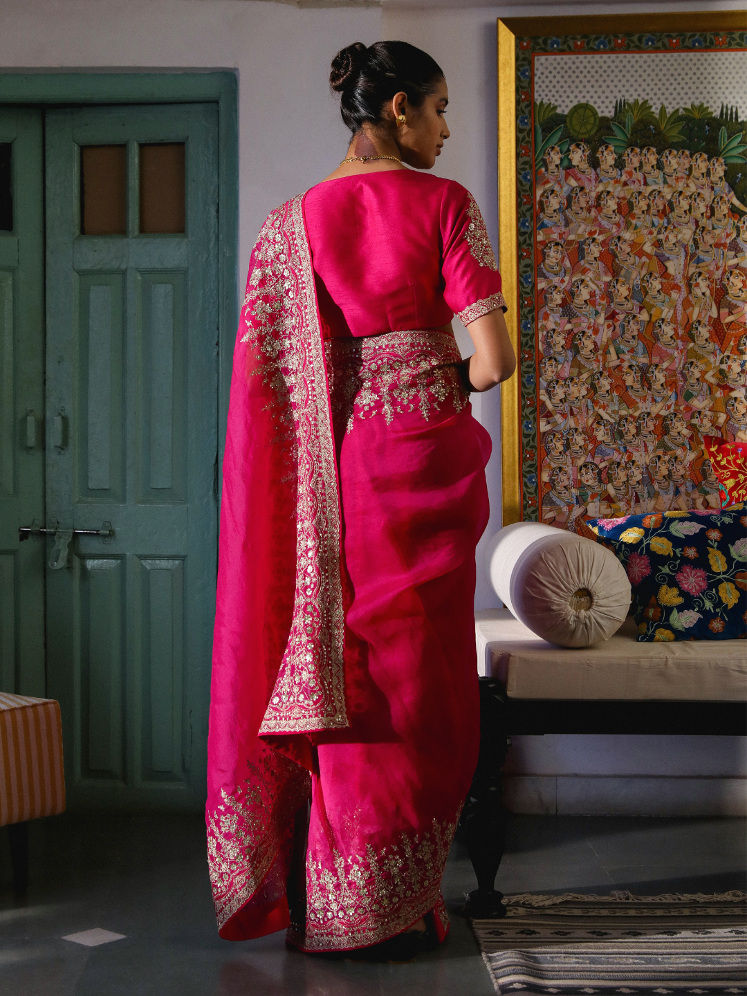Mohini Saree Set by RoohbyRidhimaa with Large, Medium, Small, X-Large, X-Small at Kamakhyaa for sustainable fashion
