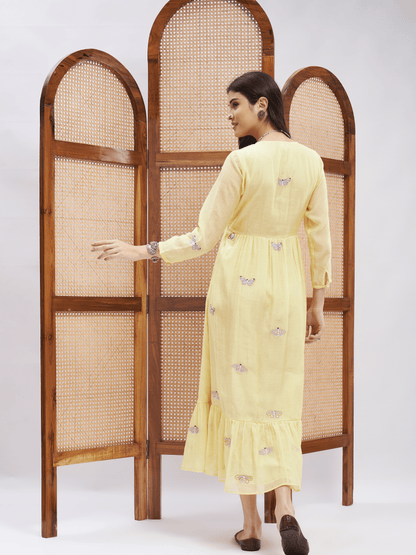 Shabab Dress by RoohbyRidhimaa with Large, Medium, Small, X-Large, X-Small at Kamakhyaa for sustainable fashion