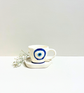 Midnight Nazar – Evil Eye Ceramic Mug & Plate Set by Aetherea World with at Kamakhyaa for sustainable fashion