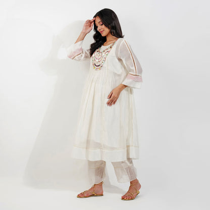 Flirty Pleats Shabby-Chic Tunic set by devyanimehrotra.com with PARTY TUNIC, SUMMER TUNIC, TUNIC SET, tunics at Kamakhyaa for sustainable fashion