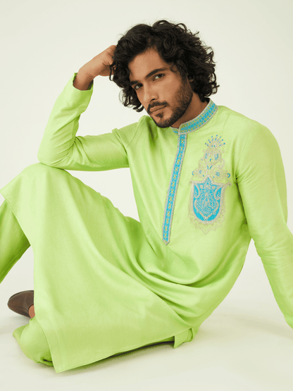 Parvez Kurta Set by RoohbyRidhimaa with Qala By RoohbyRidhimaa at Kamakhyaa for sustainable fashion