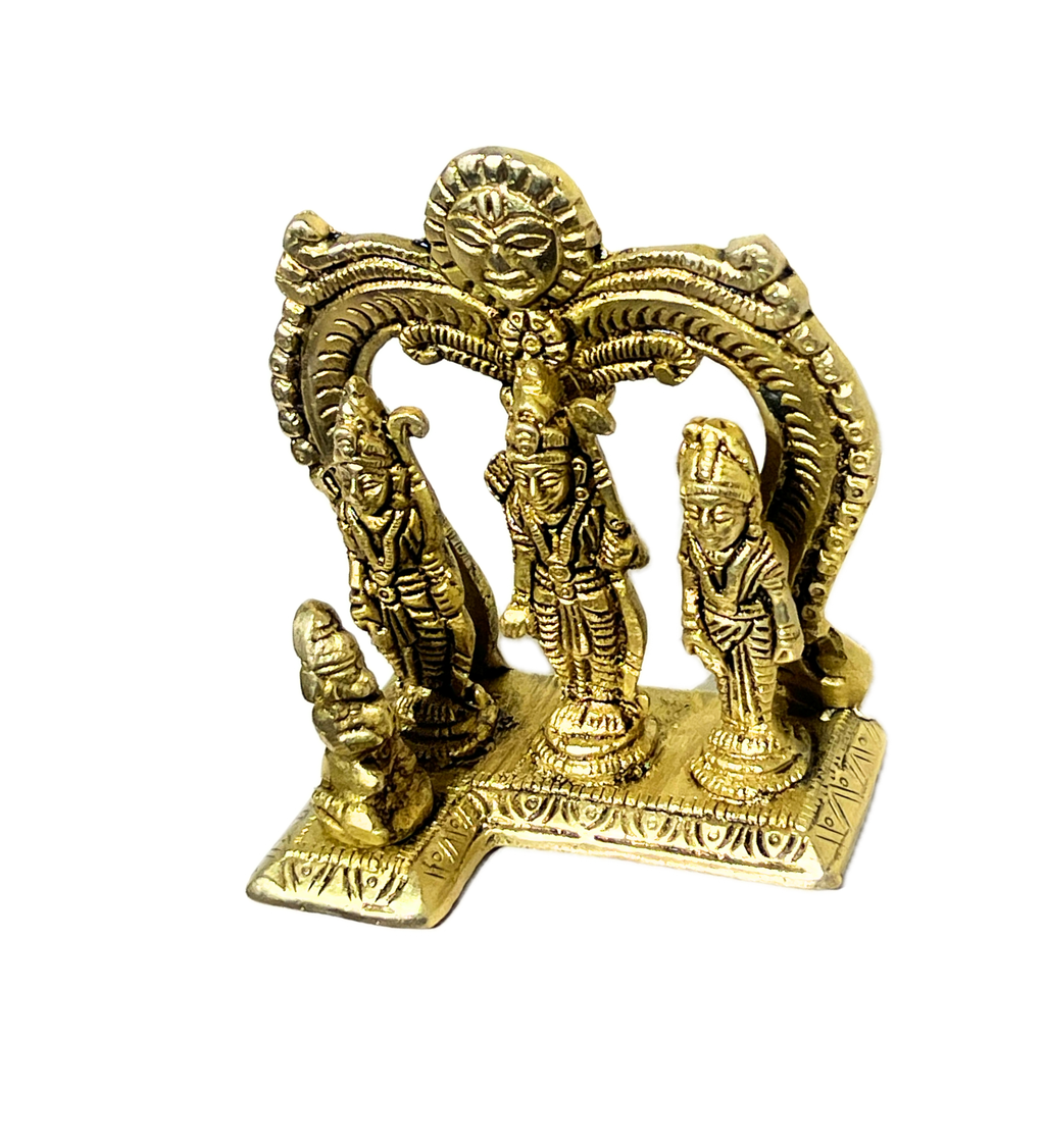 Ramdarbar Idol Set 100% Pure Brass-Antique Finish by Aetherea World with God at Kamakhyaa for sustainable fashion