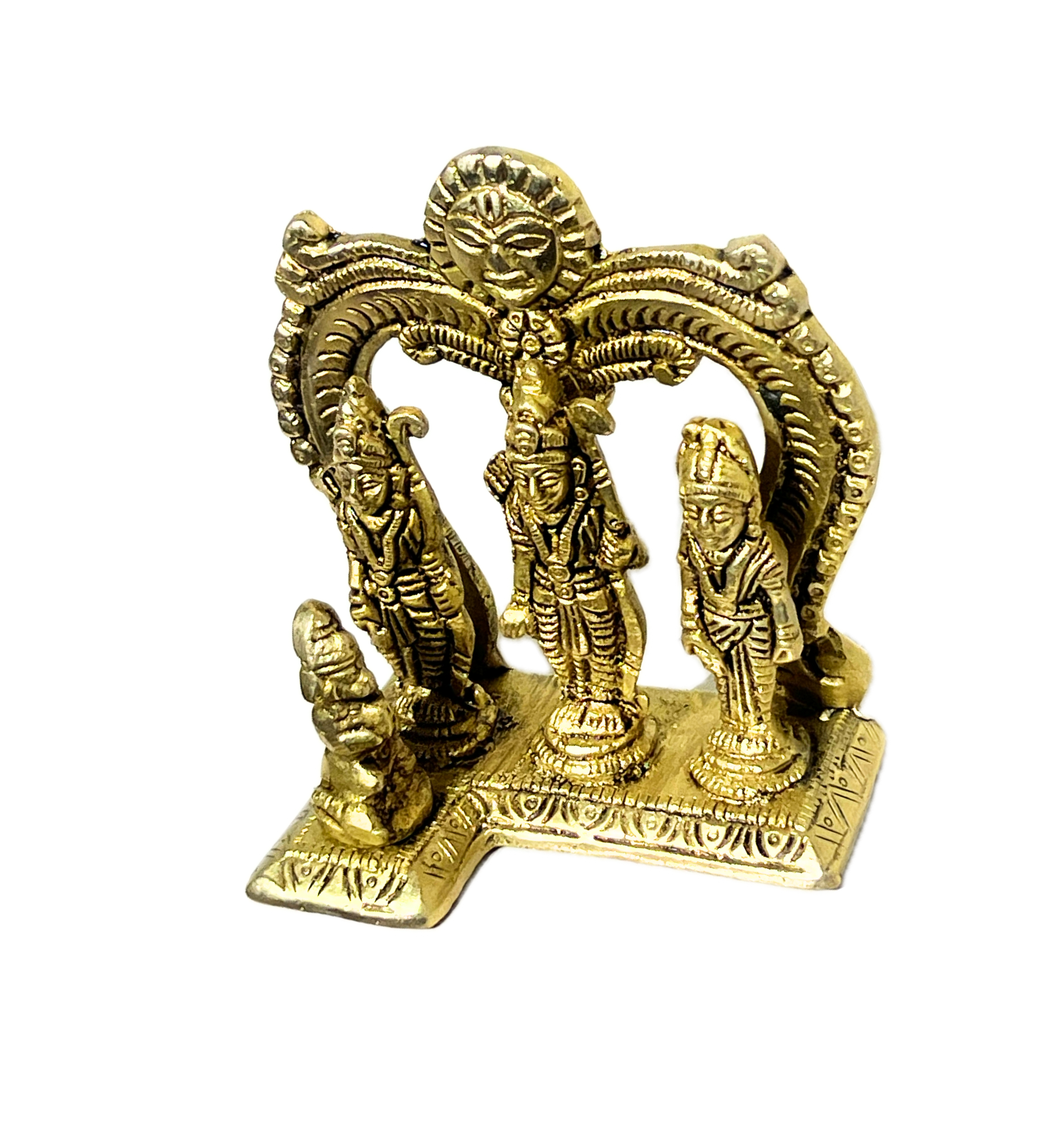 Ramdarbar Idol Set 100% Pure Brass-Antique Finish by Aetherea World with God at Kamakhyaa for sustainable fashion