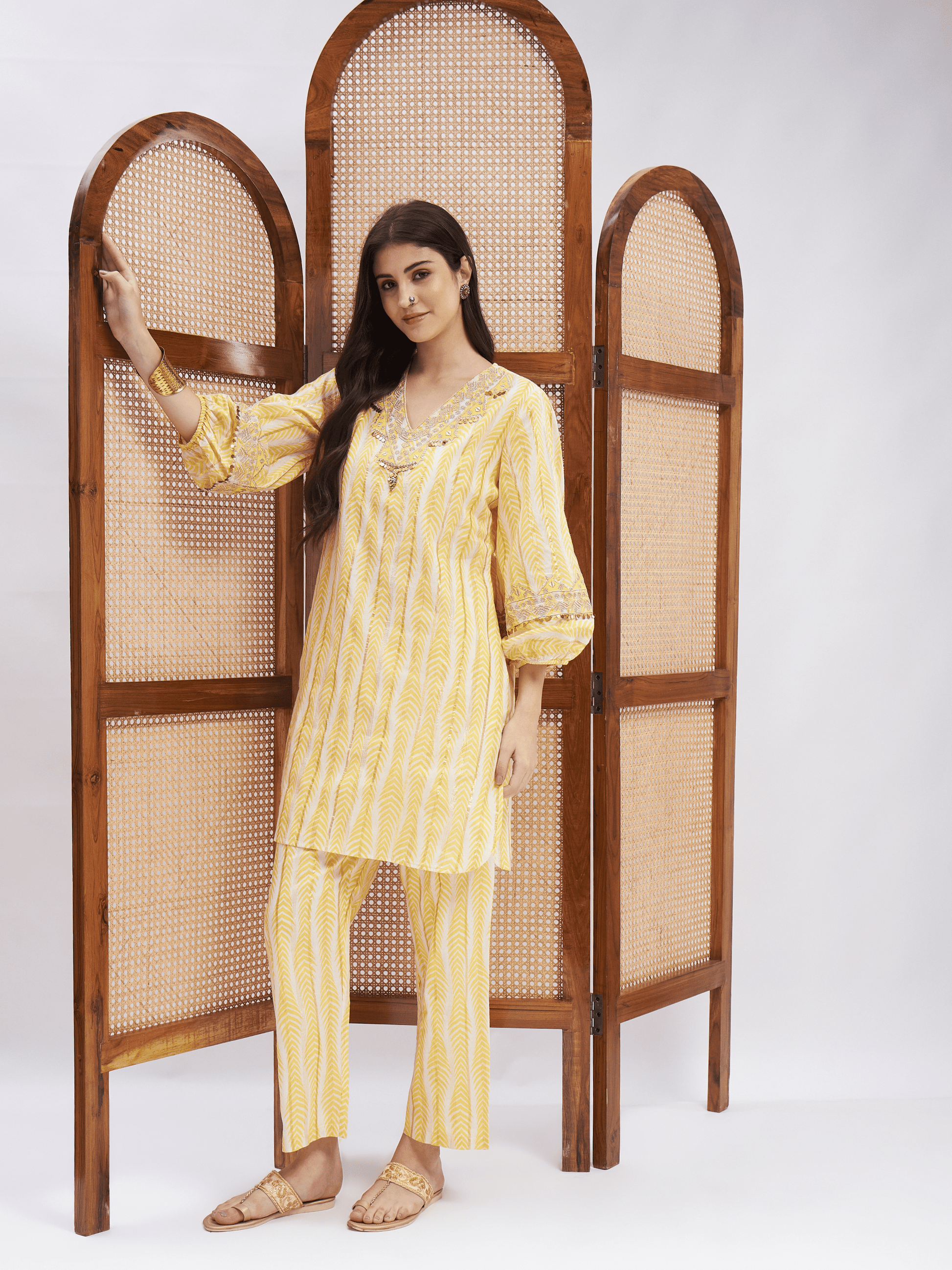 Ruhft Kurta Set by RoohbyRidhimaa with Large, Medium, Small, X-Large, X-Small at Kamakhyaa for sustainable fashion