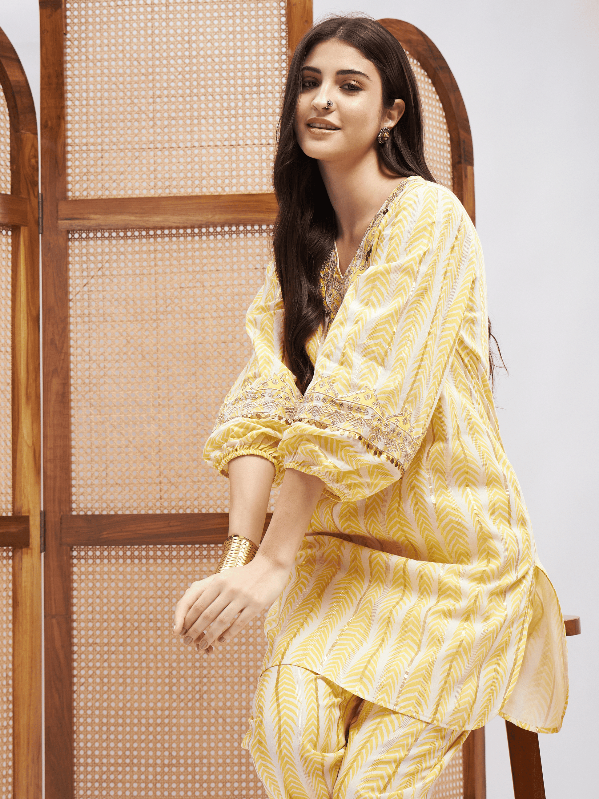 Ruhft Kurta Set by RoohbyRidhimaa with Large, Medium, Small, X-Large, X-Small at Kamakhyaa for sustainable fashion