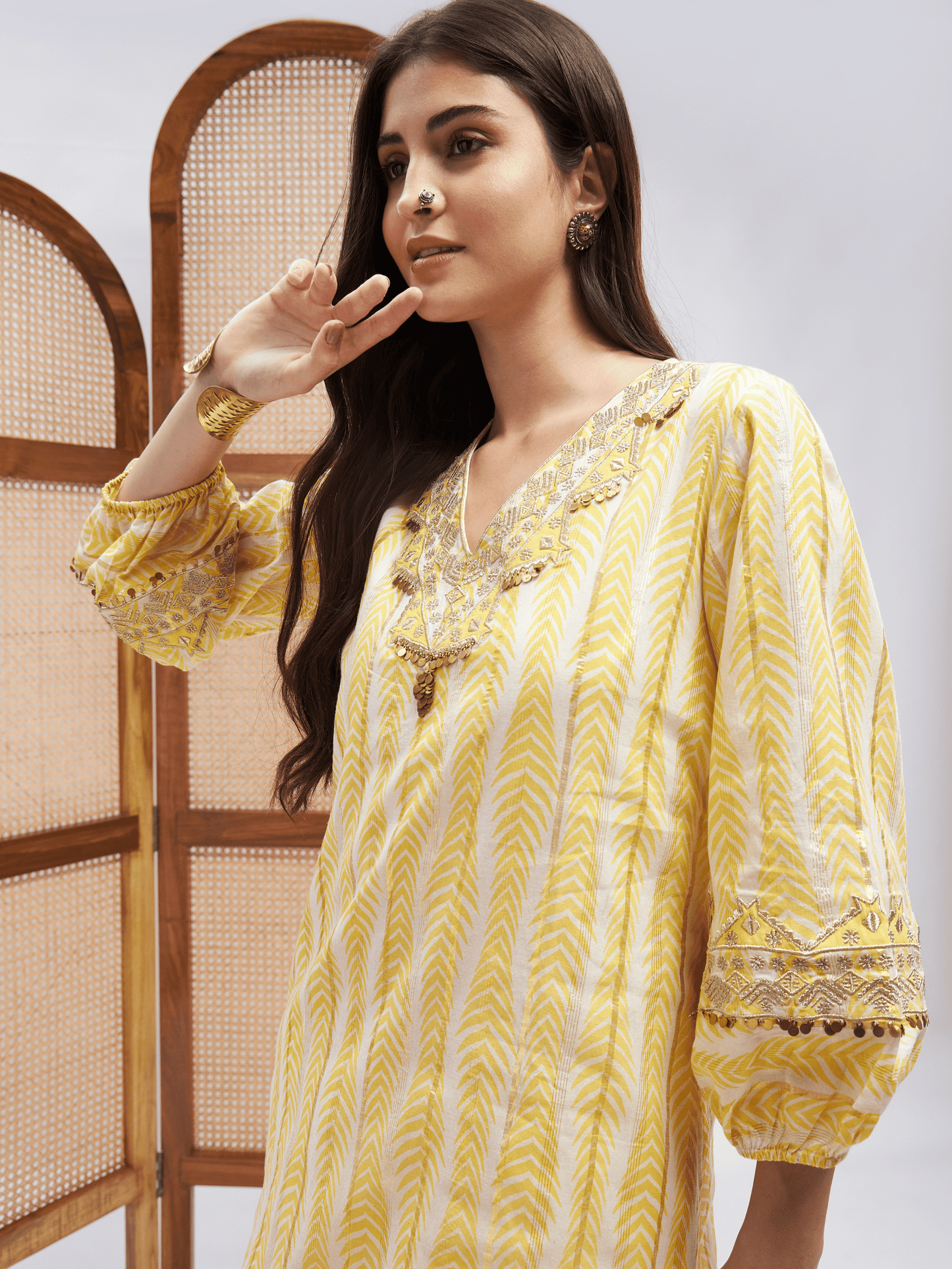 Ruhft Kurta Set by RoohbyRidhimaa with Large, Medium, Small, X-Large, X-Small at Kamakhyaa for sustainable fashion