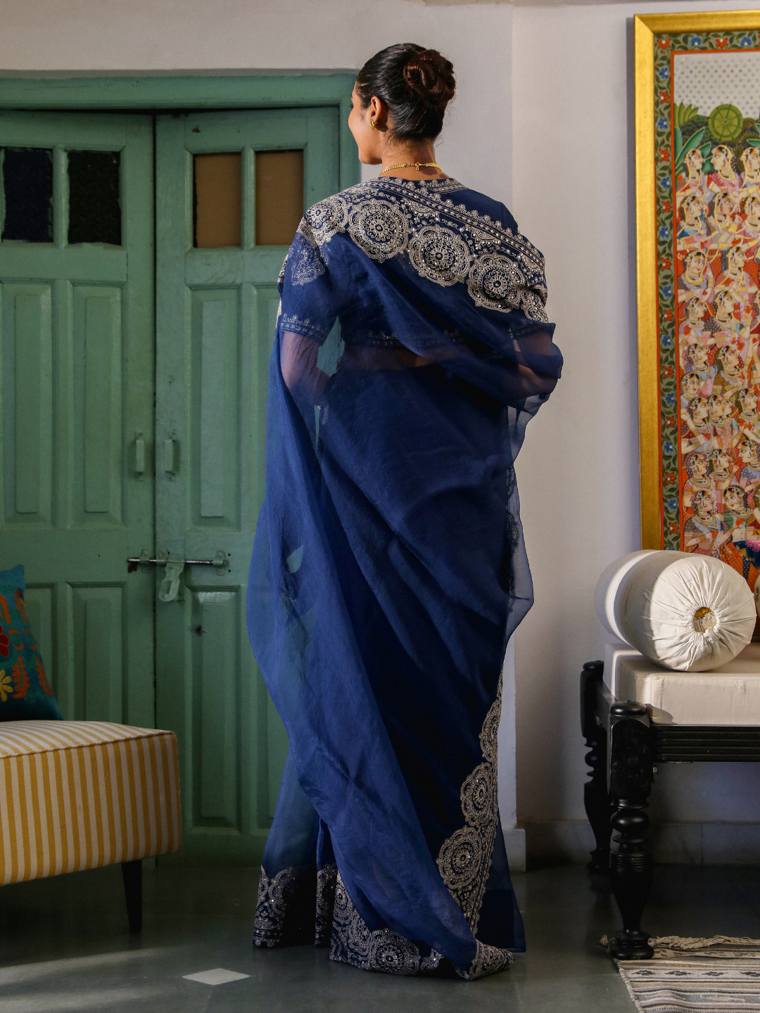 Anadh Saree Set by RoohbyRidhimaa with Large, Medium, Small, X-Large, X-Small at Kamakhyaa for sustainable fashion