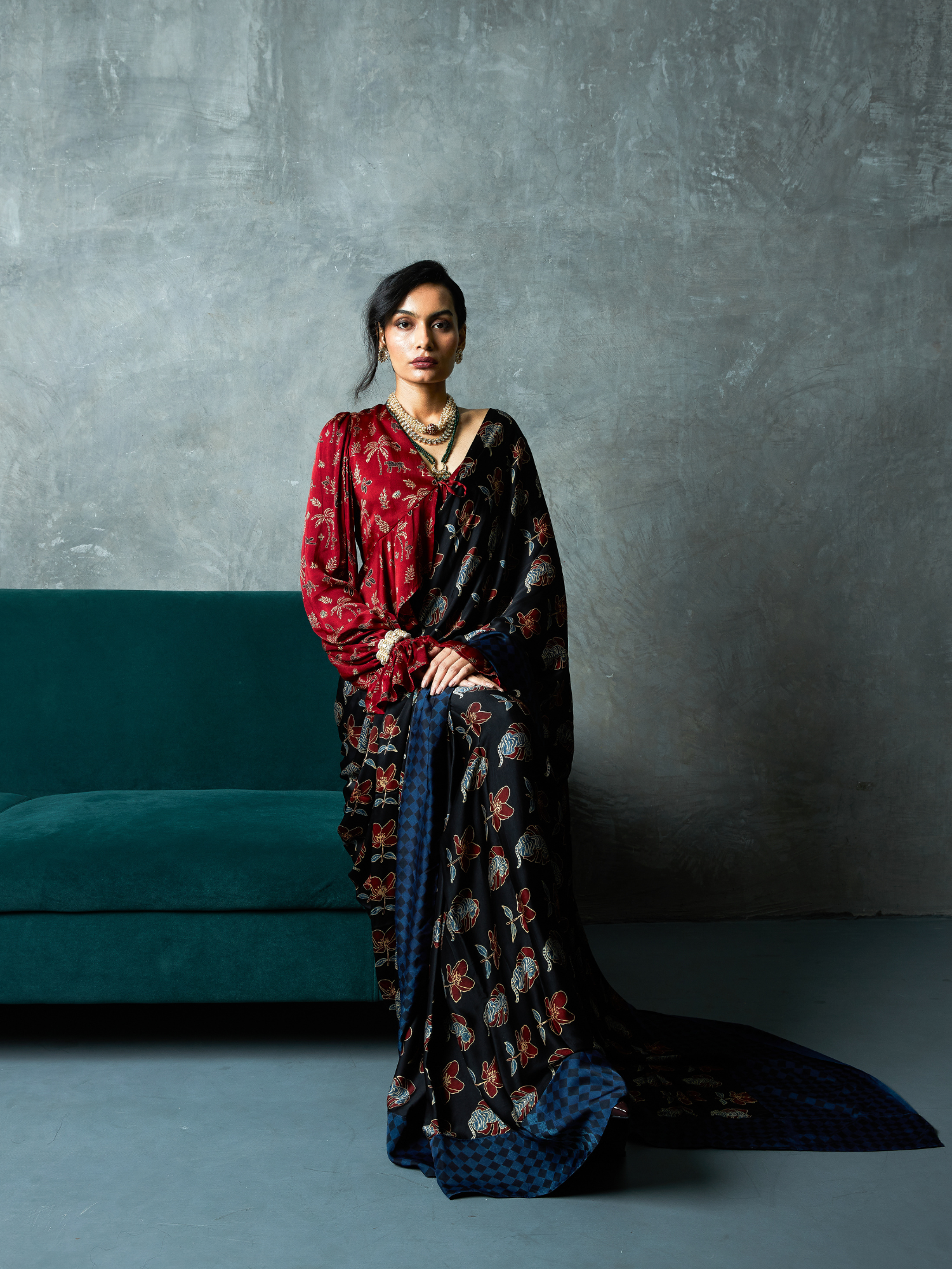 Wild Bloom Saree by anushé pirani with Saree, Womenswear at Kamakhyaa for sustainable fashion