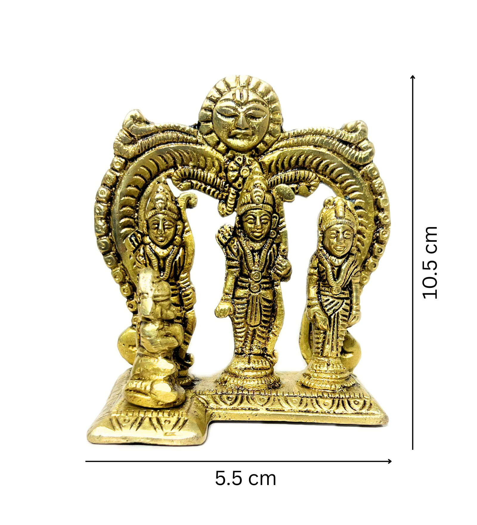 Ramdarbar Idol Set 100% Pure Brass-Antique Finish by Aetherea World with God at Kamakhyaa for sustainable fashion