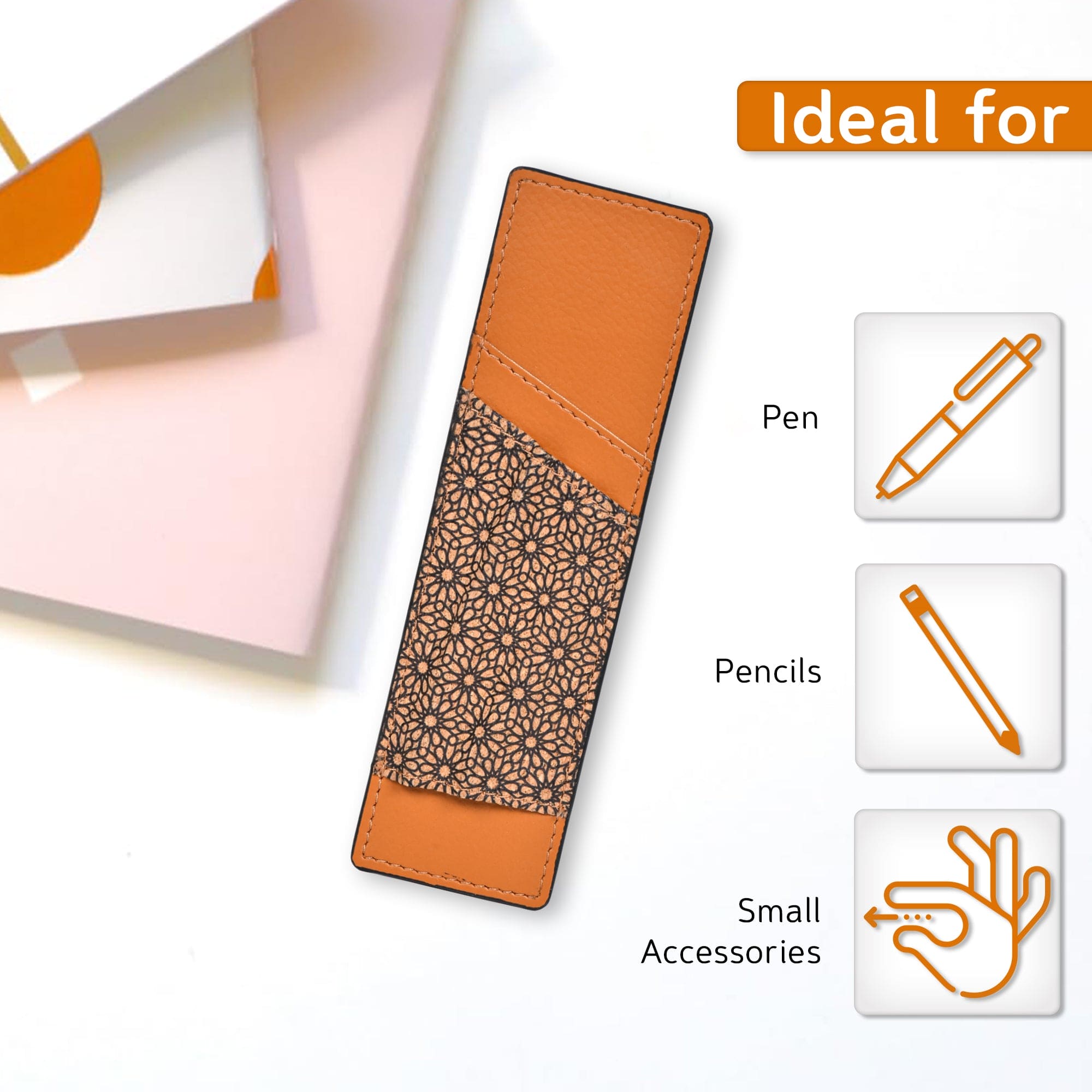 Handcrafted, Vegan Leather Pen Holder - Tan by Green Hermitage with Accents & Accessories, Corporate Products & Travel Accessories by Green Hermitage at Kamakhyaa for sustainable fashion