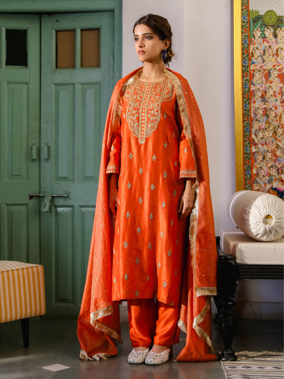 Muktalif Kurta Set by RoohbyRidhimaa with Large, Medium, Small, X-Large, X-Small at Kamakhyaa for sustainable fashion