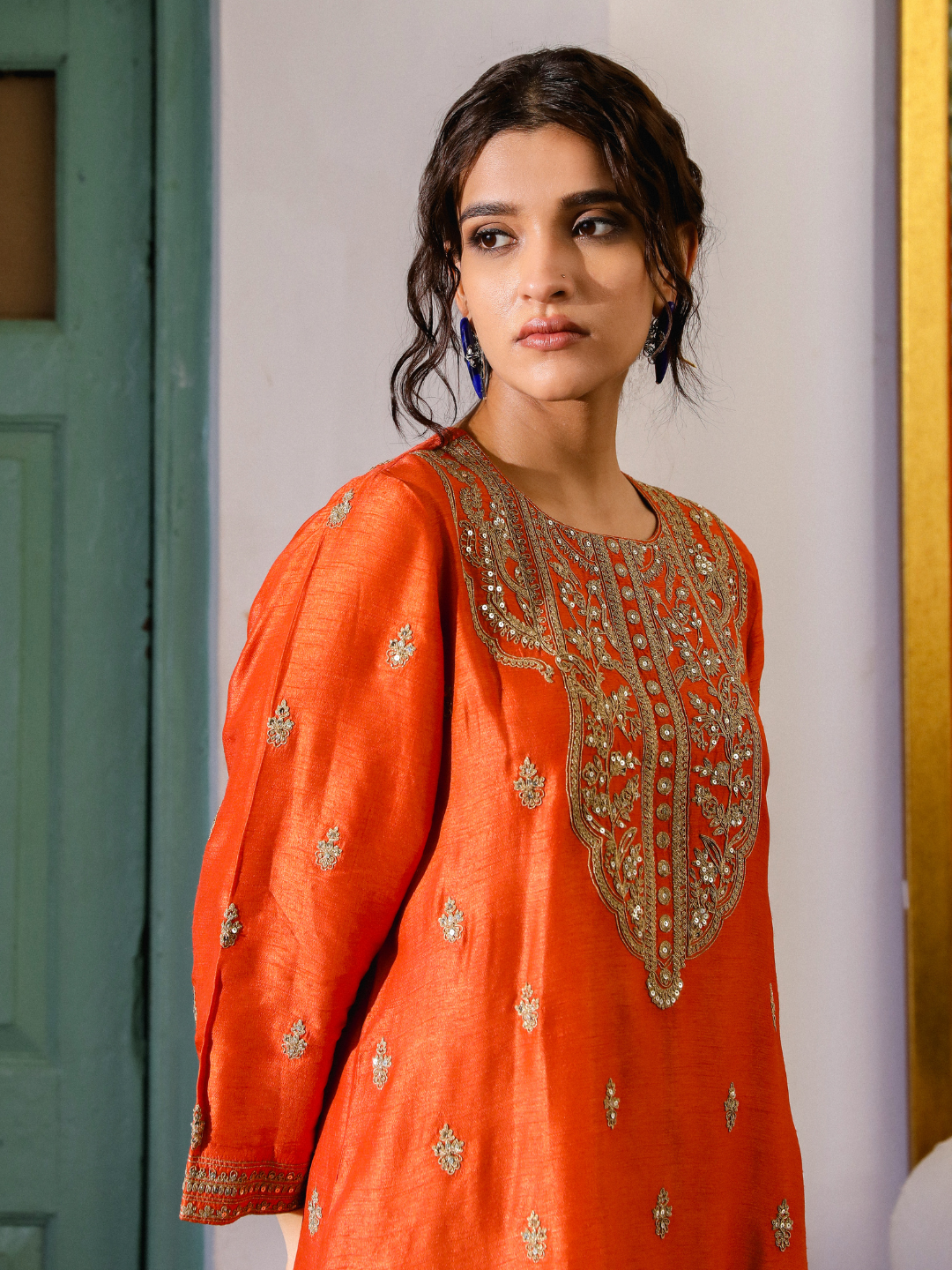 Muktalif Kurta Set by RoohbyRidhimaa with Large, Medium, Small, X-Large, X-Small at Kamakhyaa for sustainable fashion