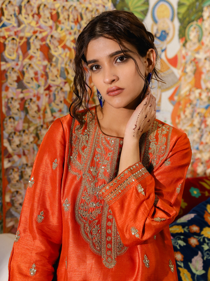 Muktalif Kurta Set by RoohbyRidhimaa with Large, Medium, Small, X-Large, X-Small at Kamakhyaa for sustainable fashion