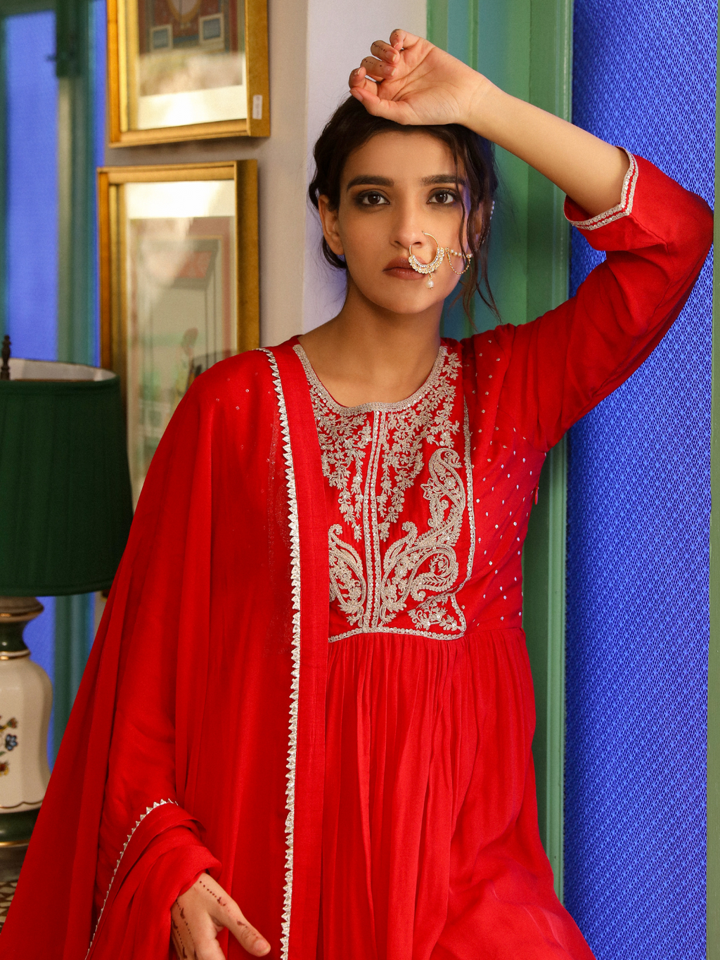 Mannat Kurta Set by RoohbyRidhimaa with Large, Medium, Small, X-Large, X-Small at Kamakhyaa for sustainable fashion