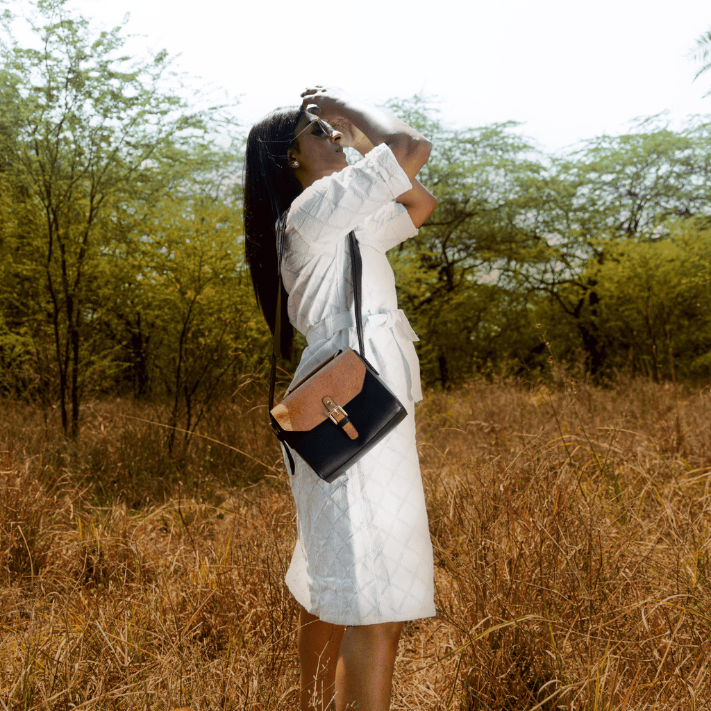 Juniper Vegan Leather Sling Bag - Black by Green Hermitage with SS25 at Kamakhyaa for sustainable fashion