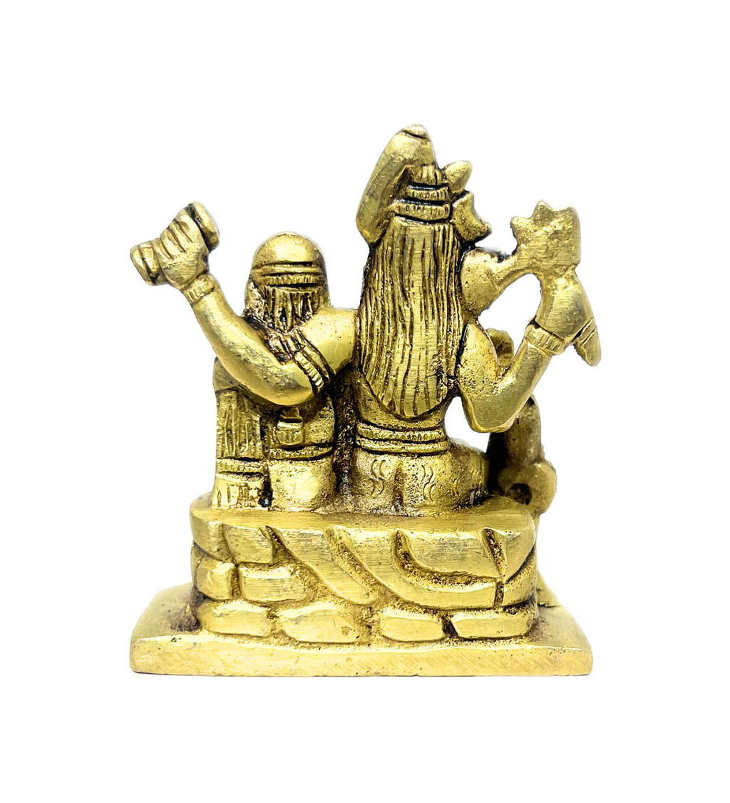 Shiv Parivar Idol Set 100% Pure Brass – Antique Finish by Aetherea World with God at Kamakhyaa for sustainable fashion