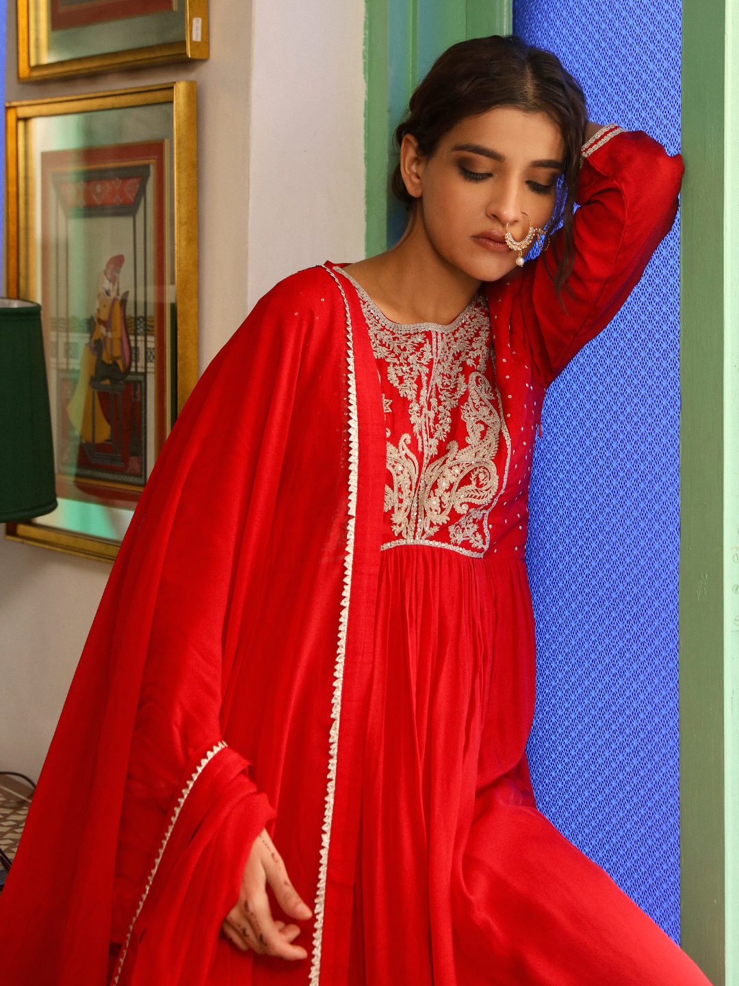 Mannat Kurta Set by RoohbyRidhimaa with Large, Medium, Small, X-Large, X-Small at Kamakhyaa for sustainable fashion