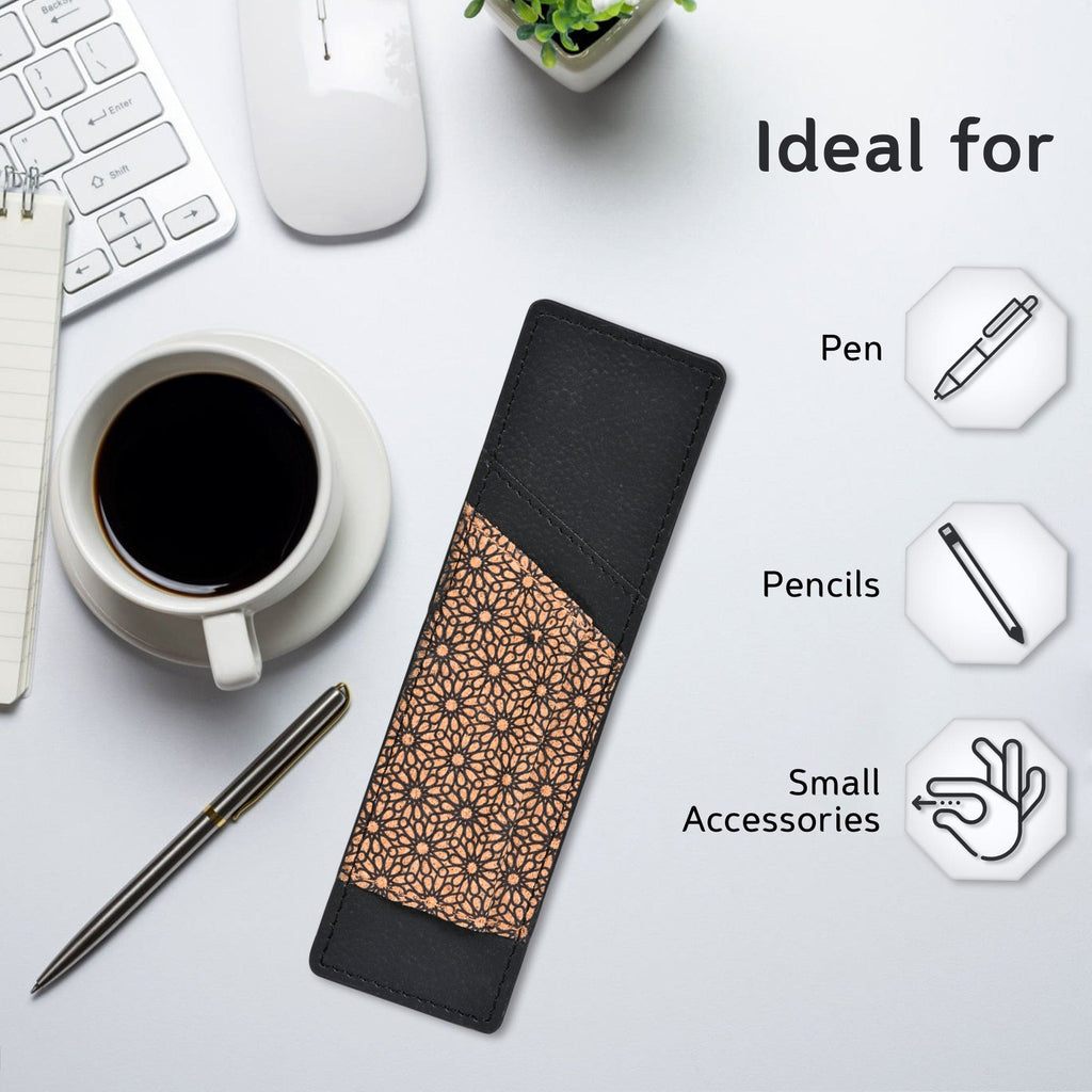 Handcrafted, Vegan Leather Pen Holder - Black by Green Hermitage with Accents & Accessories, Corporate Products & Travel Accessories by Green Hermitage at Kamakhyaa for sustainable fashion