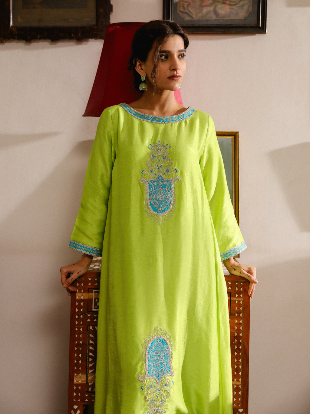 Aarya Kurta Set by RoohbyRidhimaa with Large, Medium, Small, X-Large, X-Small at Kamakhyaa for sustainable fashion