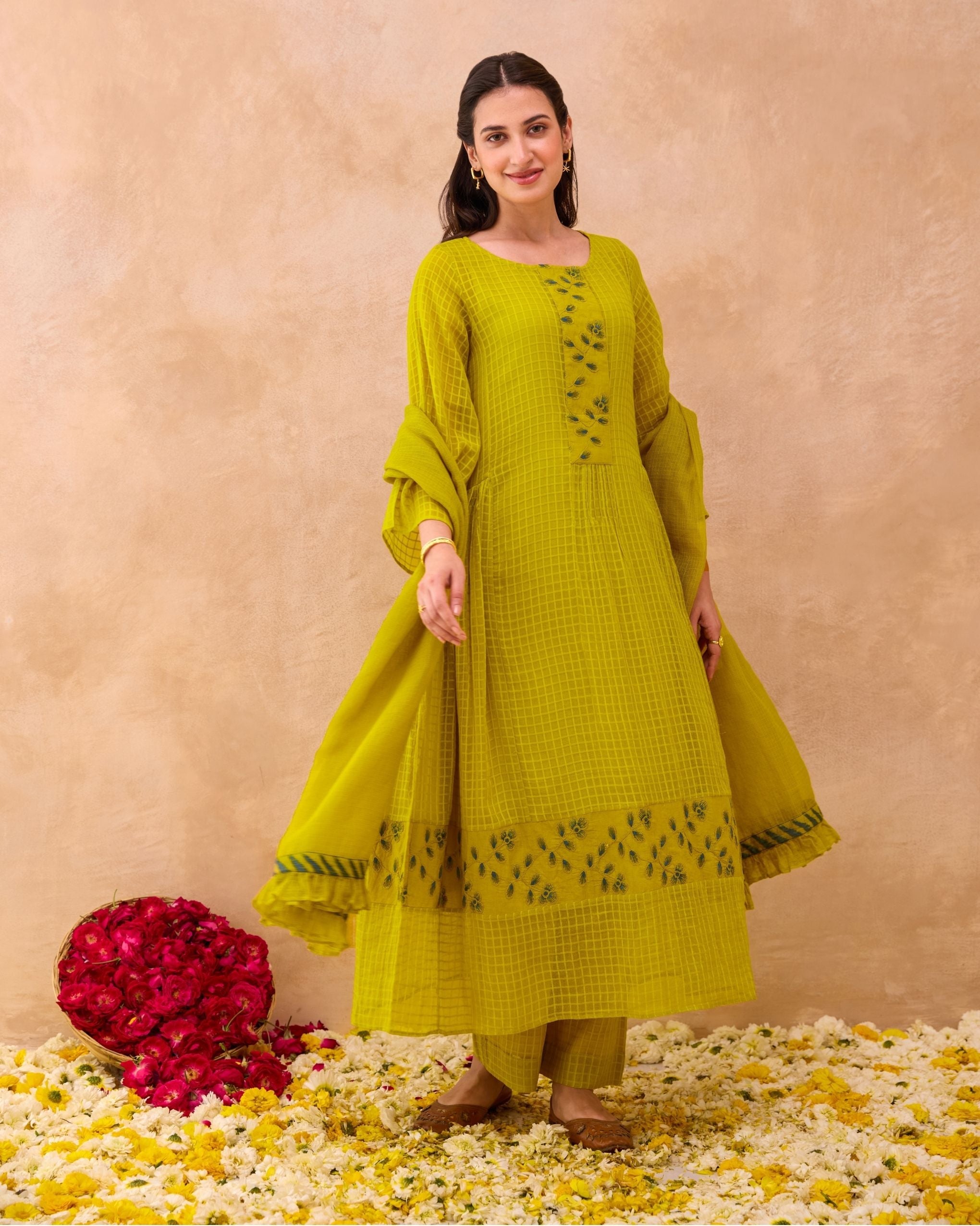 Amber Bloom Kurta Set by Taro India with at Kamakhyaa for sustainable fashion