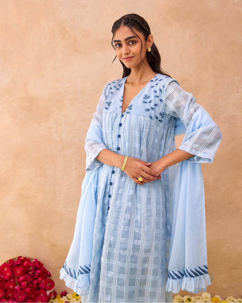Morning Mist Kurta Set by Taro India with at Kamakhyaa for sustainable fashion