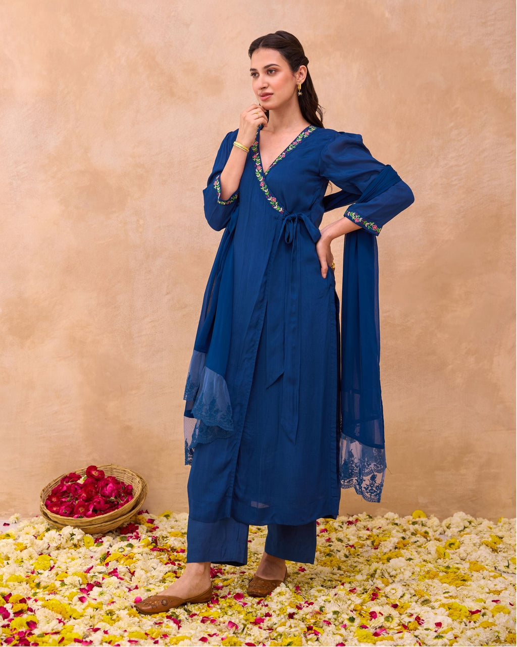 Twilight Bloom Kurta Set by Taro India with at Kamakhyaa for sustainable fashion