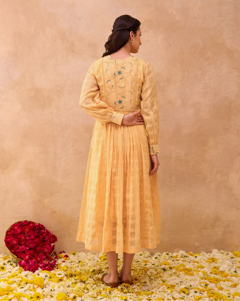 Marigold Bloom Dress by Taro India with at Kamakhyaa for sustainable fashion