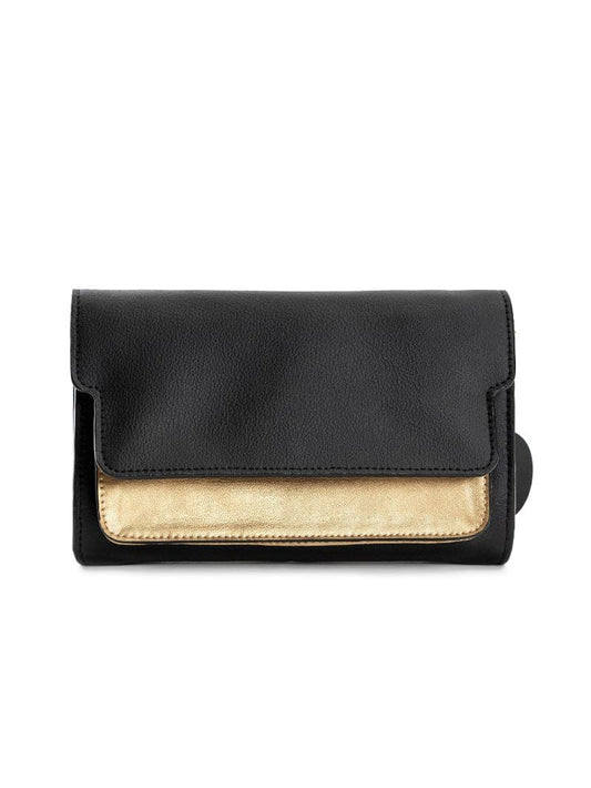 Black Solid Women Wallet by Green Hermitage with Black, Cactus Leather, Casual Wear, Free Size, Hemp, Lyocell, Recycled, Solids, Women Wallets at Kamakhyaa for sustainable fashion