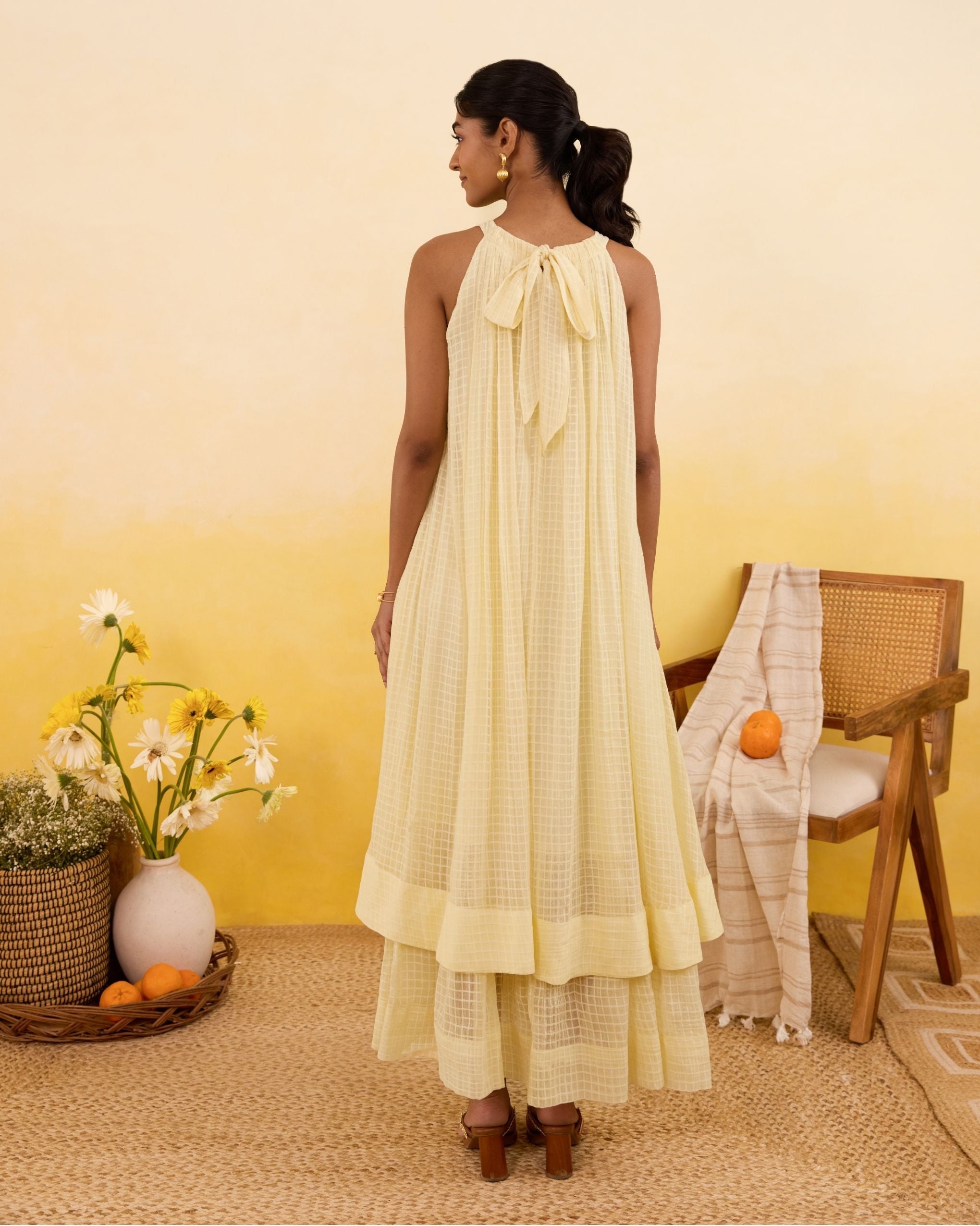 Palm Whisper Dress by Taro India with at Kamakhyaa for sustainable fashion