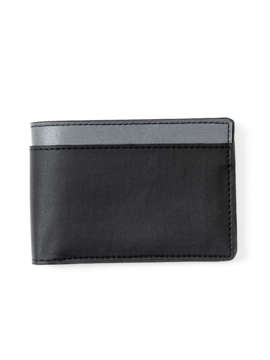 Black Casual Wear Men Wallet by Green Hermitage with Black, Cactus Leather, Casual Wear, Free Size, Hemp, Lyocell, Men Wallets, Recycled, Solids at Kamakhyaa for sustainable fashion