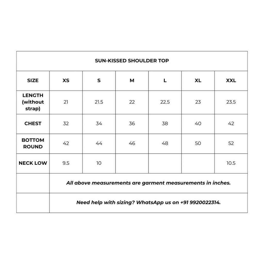 Sun-Kissed Shoulder Top by anushé pirani with Moana, Tops & Shirts, Womenswear at Kamakhyaa for sustainable fashion