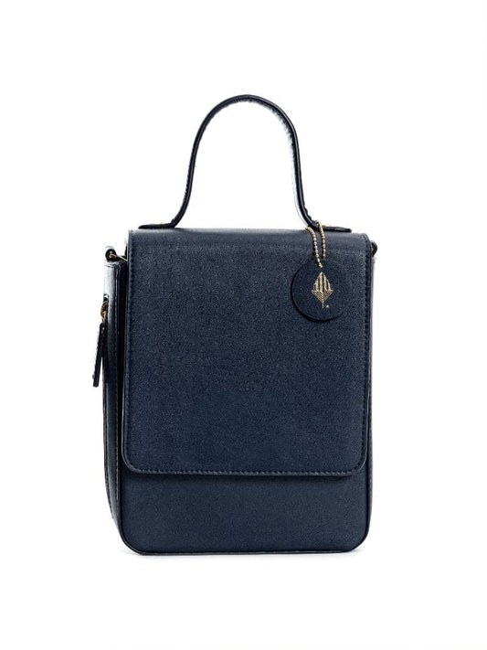 Blue Solid Crossbody Bag by Green Hermitage with Blue, Cactus Leather, Crossbody Bags, Evening Wear, Free Size, Hemp, Lyocell, Recycled, Solids at Kamakhyaa for sustainable fashion