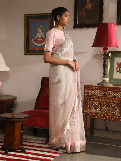 Fizaa Saree Set by RoohbyRidhimaa with Large, Medium, Small, X-Large, X-Small at Kamakhyaa for sustainable fashion