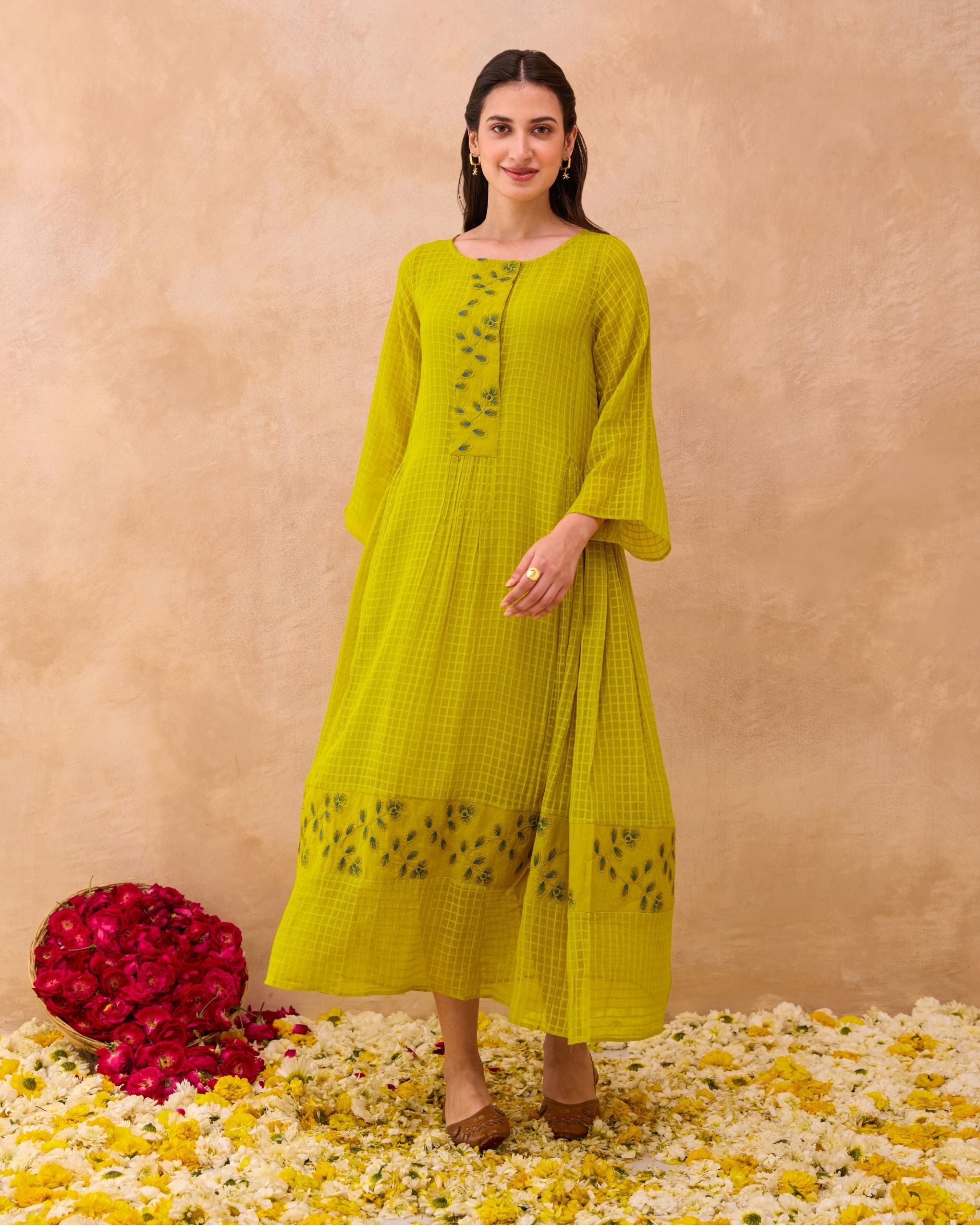Sunlilt Meadow Dress by Taro India with at Kamakhyaa for sustainable fashion