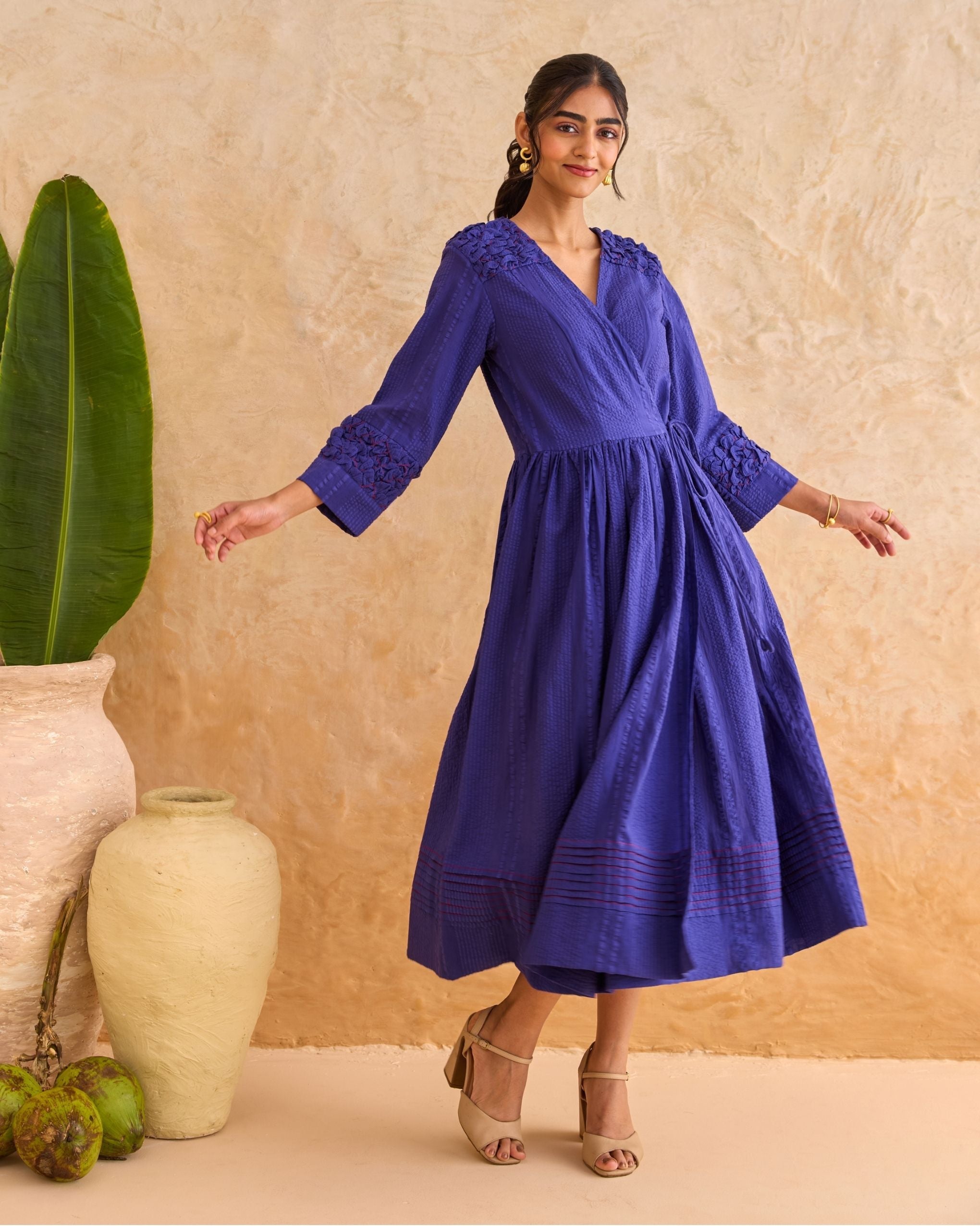 Midnight Fern Dress by Taro India with at Kamakhyaa for sustainable fashion