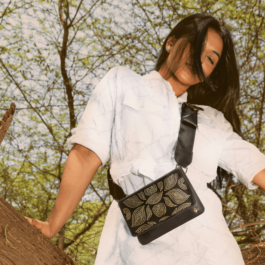 Lana Vegan Leather Sling Bag by Green Hermitage with SS25 at Kamakhyaa for sustainable fashion